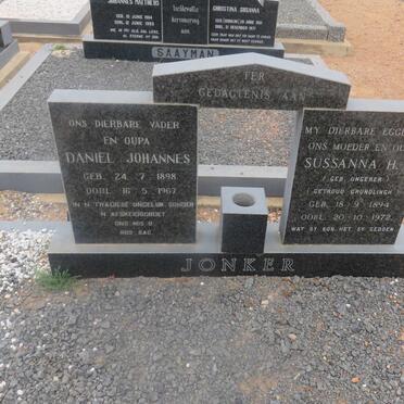 JONKER Daniel Johannes 1898-1967 &amp; Sussanna H.C. GRUNDLINGH nee UNGERER 1894-1972