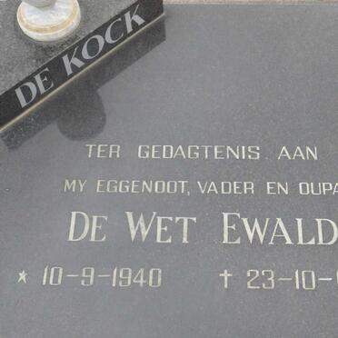 KOCK De Wet Ewald, de 1940-1994