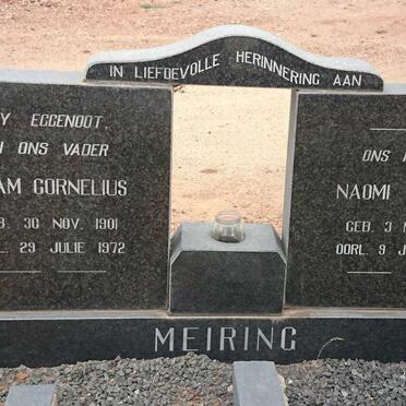 MEIRING Adam Cornelius 1901-1972 &amp; Naomi Hester 1913-2000