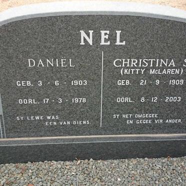 NEL Daniël 1903-1978 &amp; Christina S. McLAREN 1909-2003