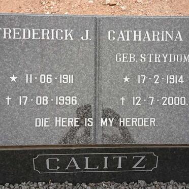 NEL Frederick J. 1911-1996 &amp; Catharina J. STRYDOM 1914-2000