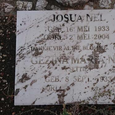 NEL Josua 1933-2004 &amp; Gezina Maria SETTIE 1933-