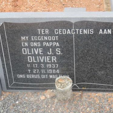 OLIVIER Olive J.S. 1937-1984