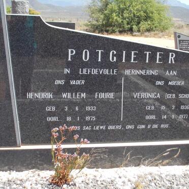POTGIETER Hendrik Willem Fourie 1933-1975 &amp; Veronica SCHOEMAN 1936-1977