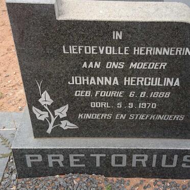 PRETORIUS Johanna Herculina nee FOURIE 1888-1970