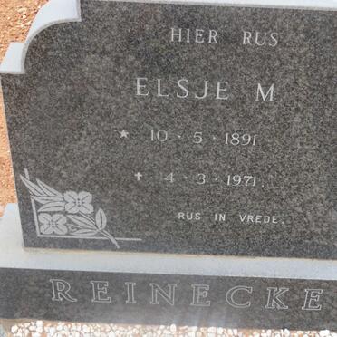 REINECKE Elsje M. 1891-1971