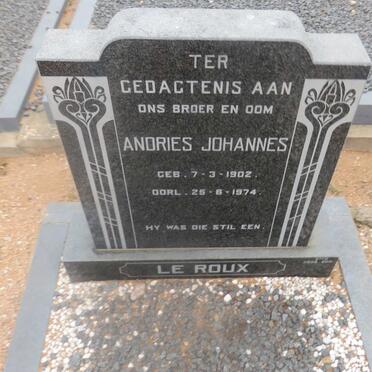 ROUX Andries Johannes, le 1902-1974