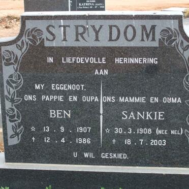 STRYDOM Ben 1907-1986 &amp; Sankie NEL 1908-2003