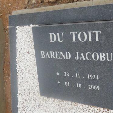 TOIT Barend Jacobus, du 1934-2009