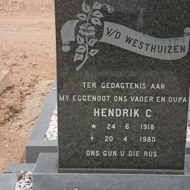 WESTHUIZEN Hendrik C., van der 1918-1980 &amp; Anna Myrtle 1922-2007