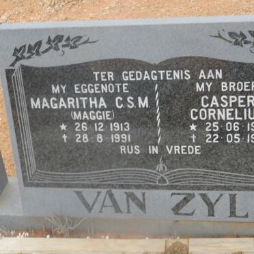 ZYL Casper Cornelius, van 1922-1995 &amp; Magaritha C.S.M. 1913-1991