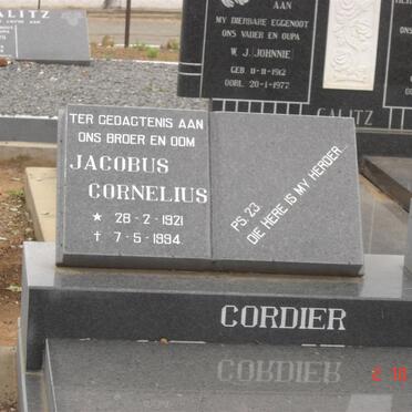 CORDIER Jacobus Cornelius 1921-1994