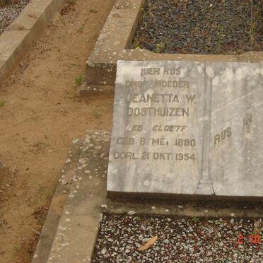 OOSTHUIZEN Jeanetta W. nee CLOETE 1880-1954