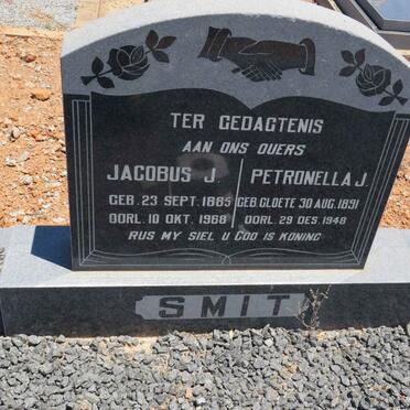 SMIT Jacobus J. 1885-1968 &amp; Petronella J. 1891-1948