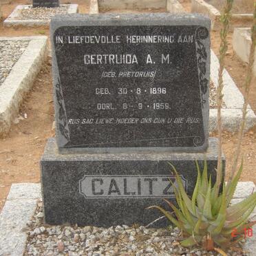 CALITZ Gertruida A.M. nee PRETORIUS 1896-1959