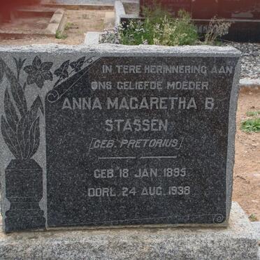 STASSEN Anna Magaretha B. née PRETORIUS 1895-1938