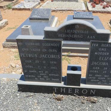 THERON Petrus Jacobus 1891-1961 &amp; Elizabeth Jacoba 1906-1996