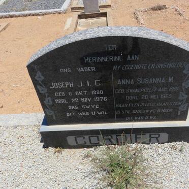 CORDIER Joseph J.I.C. 1880-1976 &amp; Anna Susanna M. SWANEPOEL 1881-1965