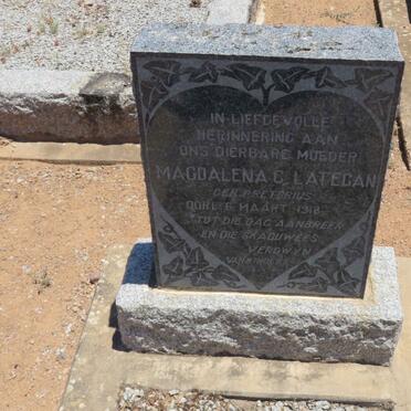 LATEGAN Magdalena C. nee PRETORIUS -1918