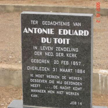 TOIT Antonie Eduard, du 1857-1884