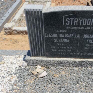 STRYDOM Johannes Louis Frederick 1873-1943 &amp; Elizabeth Isabella Susanna NEL 1876-1961