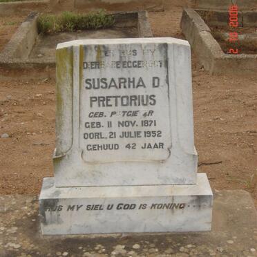 PRETORIUS Susarha D. nee POTGIETER 1871-1952