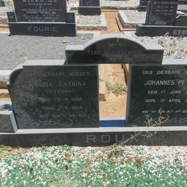 ROUX Johannes Petrus 1884-1975 &amp; Maria Catrina FOURIE 1888-1954