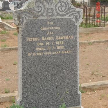 SAAYMAN Petrus Daniel 1852-1892