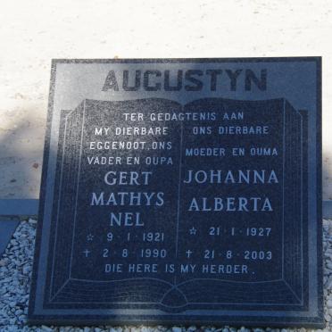 AUGUSTYN Gert Mathys Nel 1921-1990 &amp; Johanna Alberta 1927-2003