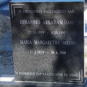 ? Johannes Abraham 1919-1995 &amp; Maria Margaretha 1919-2008