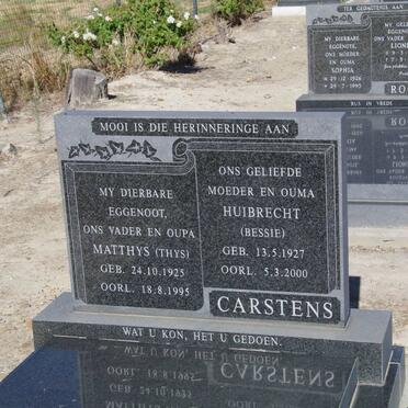 CARSTENS Matthys 1925-1995 &amp; Huibrecht 1927-2000