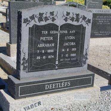 DEETLEFS Pieter Abraham 1895-1974 &amp; Lydia Jacoba 1901-1988