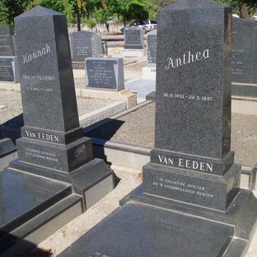EEDEN Anthea, van 1932-1957 :: EEDEN Hannah, van nee de VILLIERS 1903-1957 :: EEDEN Japie, van 1902-1987