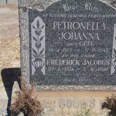 GOUWS Frederick Jacobus 1874-1960 &amp; Petronella Johann GEEL 1873-1948 