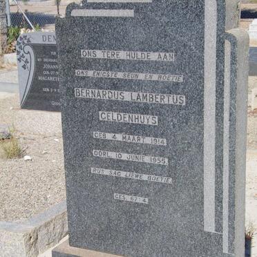 GELDENHUYS Bernardus Lambertus 1914-1955
