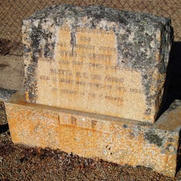 GREEFF Ryno J. 1865-1934 &amp; Aletta H.E. FAURE 1865-1932