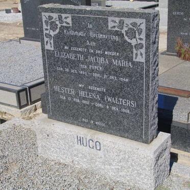HUGO Elizabeth Jacoba Maria nee PYPER 1895-1948 :: HUGO Hester Helena nee WALTERS 1902-1966
