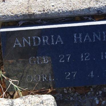HANEKOM Andria 1887-1939