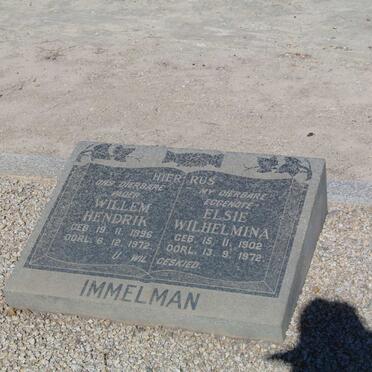 IMMELMAN Willem Hendrik 1896-1972 &amp; Elsie Wilhelmina 1902-1972