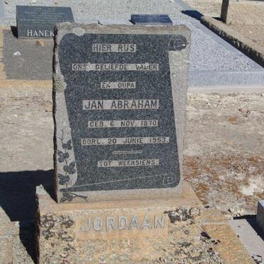 JORDAAN Jan Abraham 1870-1953
