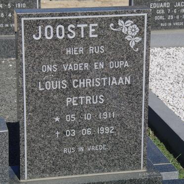 JOOSTE Louis Christiaan Petrus 1911-1992
