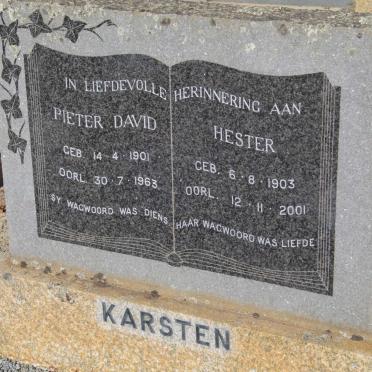 KARSTEN Pieter David 1901-1963 &amp; Hester 1903-2001