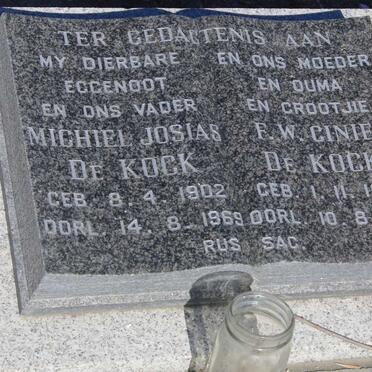 KOCK Michiel Josias, de 1902-1969 &amp; F.W. 1900-1996