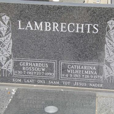 LAMPRECHTS Gerhardus Rossouw 1912-1990 &amp; Catharina Wilhelmina 1913-1979