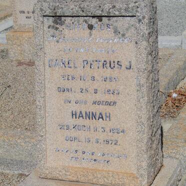 MOUTON Carel Petrus J. 1890-1953 &amp; Hannah 1894-1972