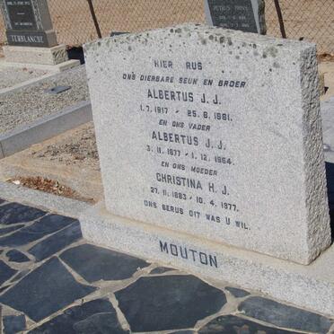 MOUTON Albertus J.J. 1877-1964 &amp; Christina H.J. 1883-1977 :: MOUTON Albertus J.J. 1917-1961