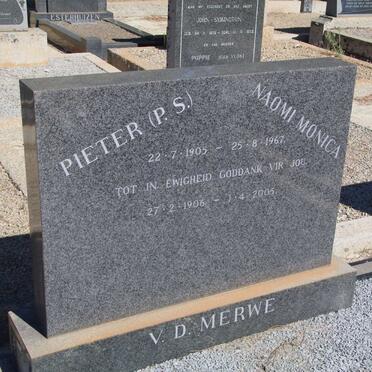 MERWE P.S., van der 1905-1967 &amp; Naomi Monica 1906-2005