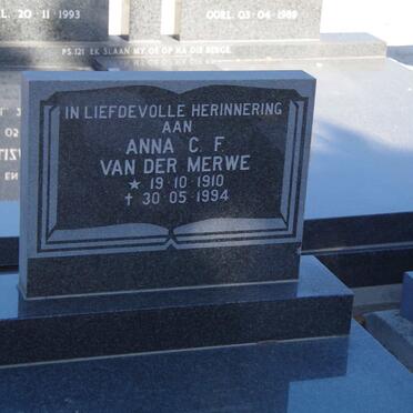 MERWE Anna C.F., van der 1910-1994