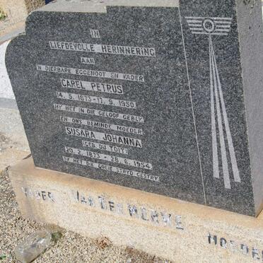 MERWE Carel Petrus, van der 1873-1950 &amp; Susara Johanna du TOIT 1873-1954