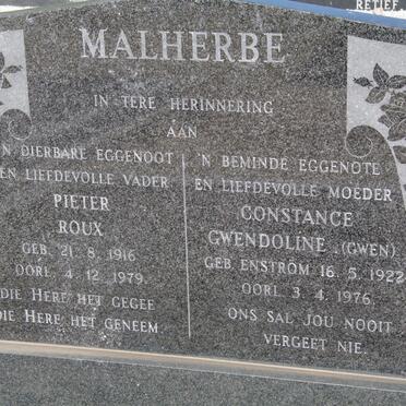 MALHERBE Pieter Roux 1916-1979 &amp; Constance Gwendoline ENSTROM 1923-1976 :: O'KENNEDY Susanna Elizabeth nee MALHERBE 1943-198